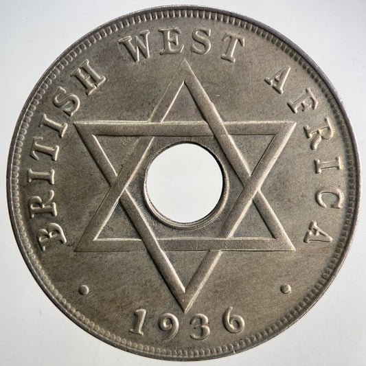 1936 British West Africa One Penny Coin | Very Fine Grade | a9504