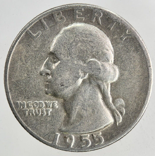 1955 US USA Quarter Dollar Silver Coin | Fine Collectable Grade