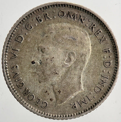 1943-S Australia Sixpence Silver Coin | Fine Collectable Grade | a6442