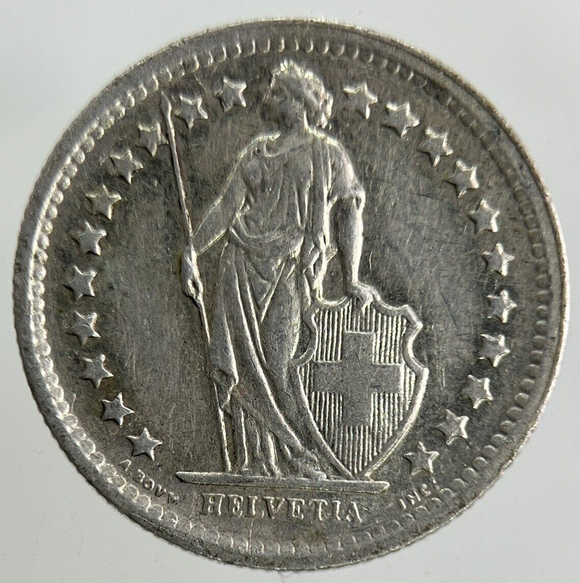 1965 Switzerland Swiss 1/2 Half Franc Silver Coin | Fine Collectable Grade