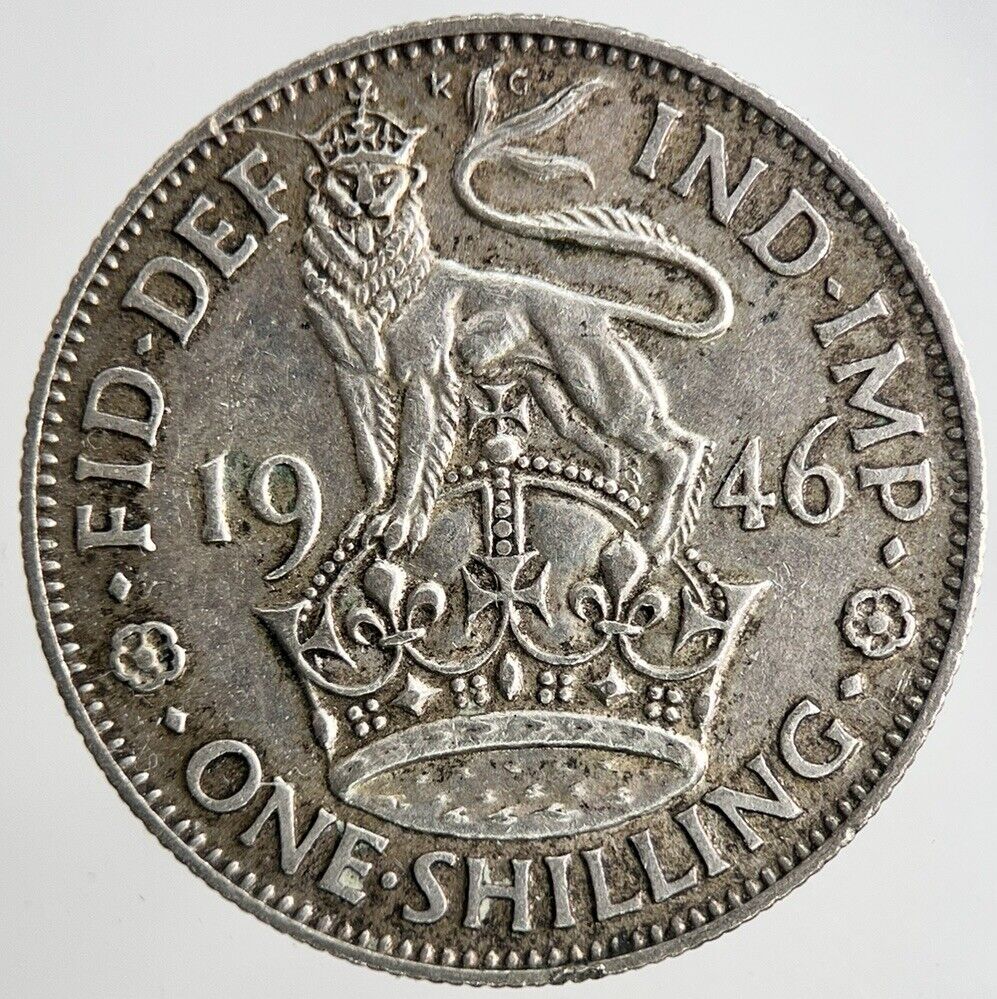 1946 George VI British Shilling Silver Coin | Fine Collectable Grade | a6958