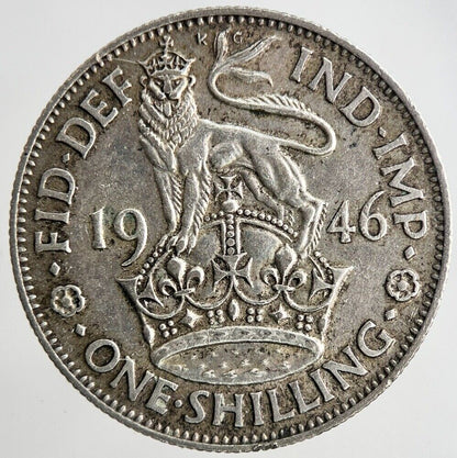 1946 George VI British Shilling Silver Coin | Fine Collectable Grade | a6958