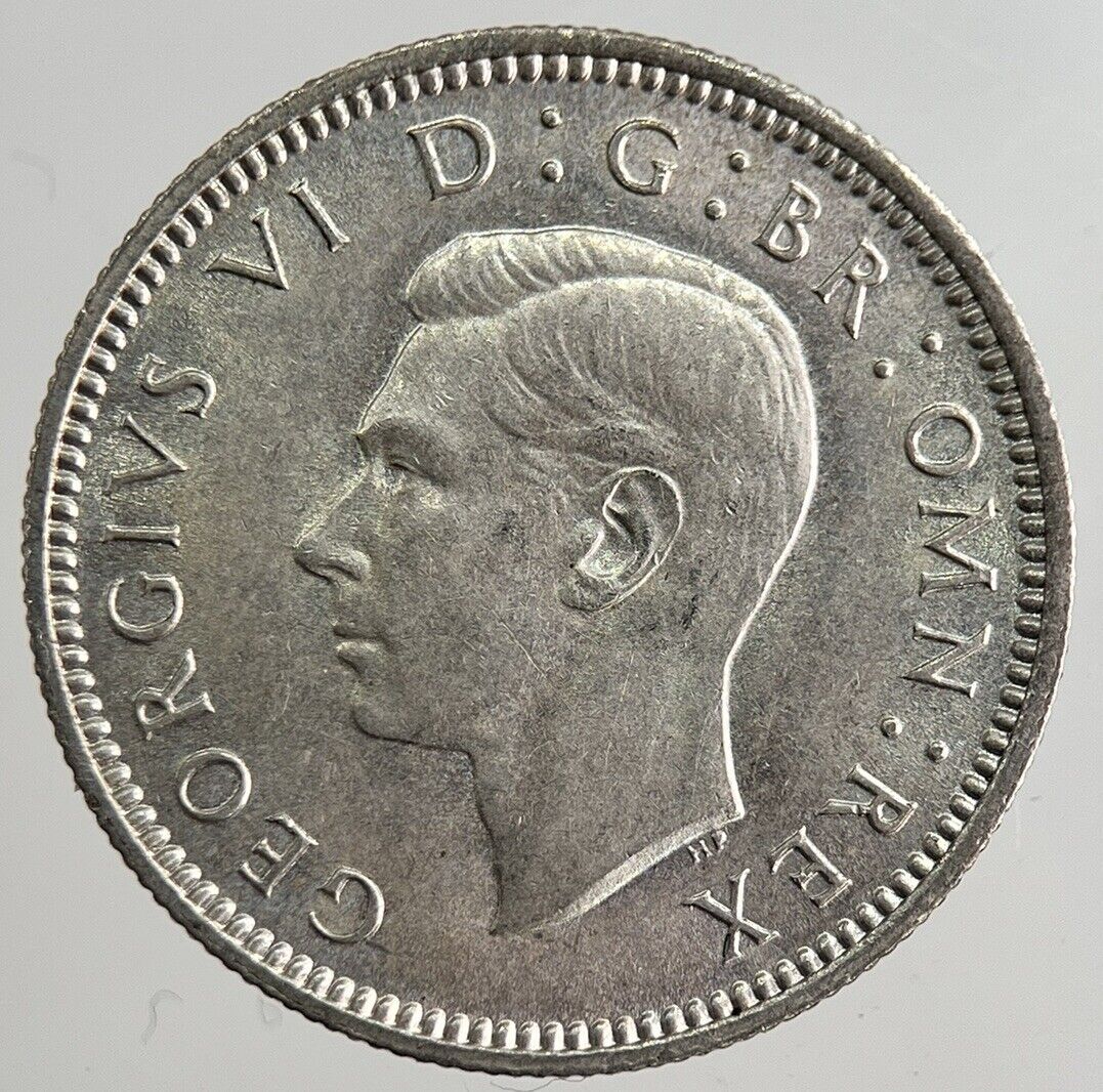 1941 George VI British Sixpence Silver Coin | Very Fine Grade | a8341