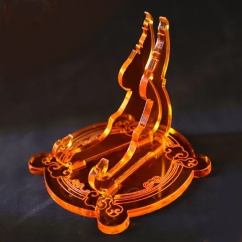 Clear Orange 1oz Silver Gold Coin / Amulet / Medal Display Stand