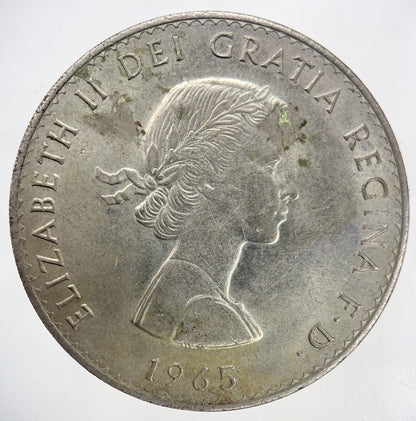 1965 Elizabeth II 2nd Churchill Crown British Coin | Very High Grade | a2895