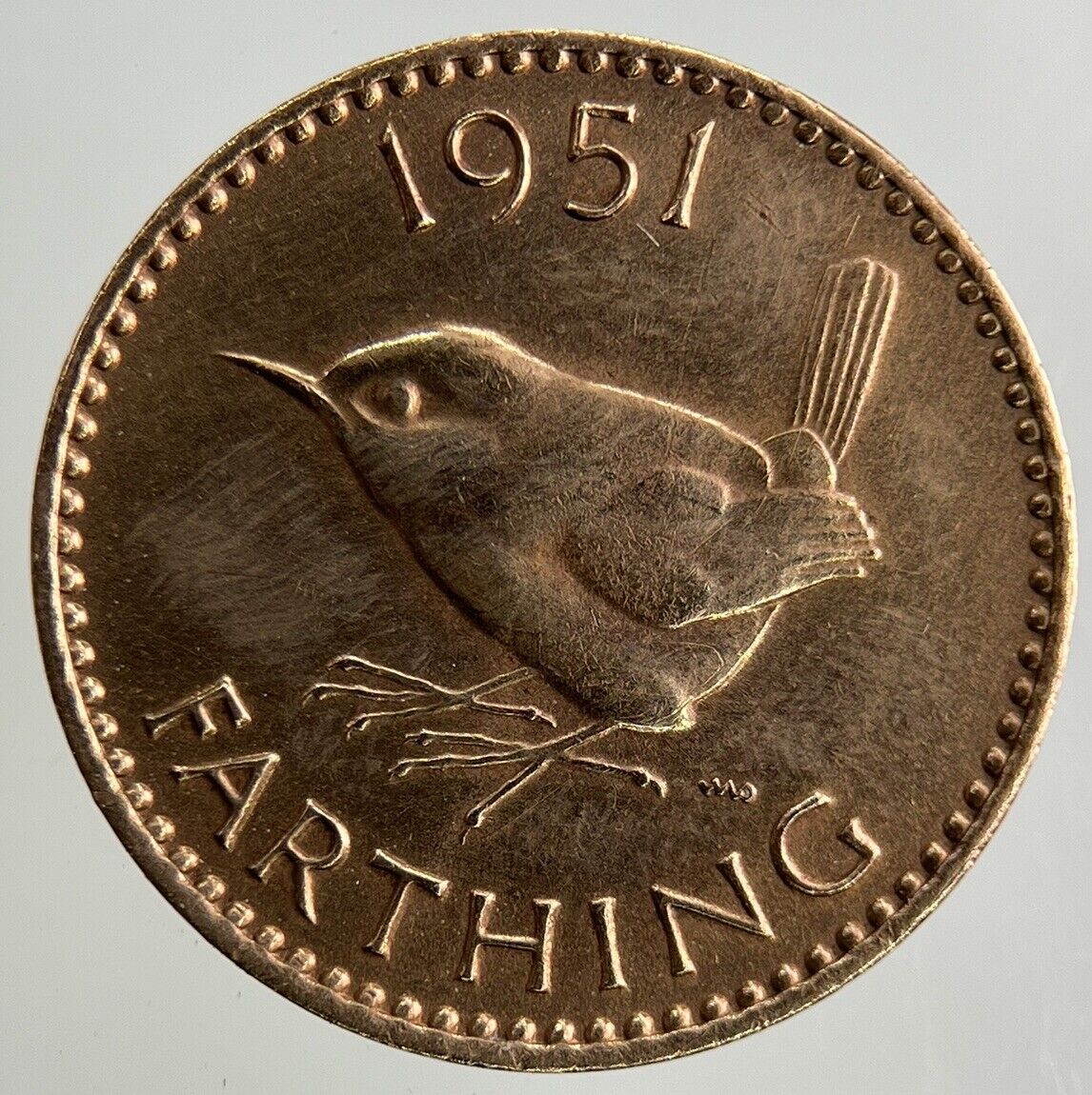 1951 George VI Wren Farthing Coin | Very High Grade