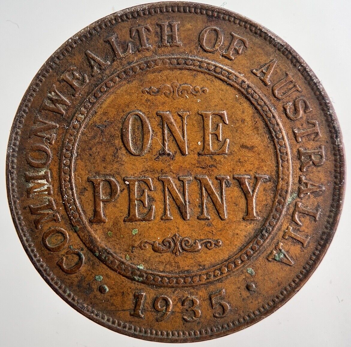 1935 Australia One Penny Coin | Fine Collectable Grade | a6402