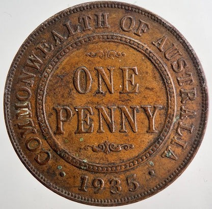 1935 Australia One Penny Coin | Fine Collectable Grade | a6402