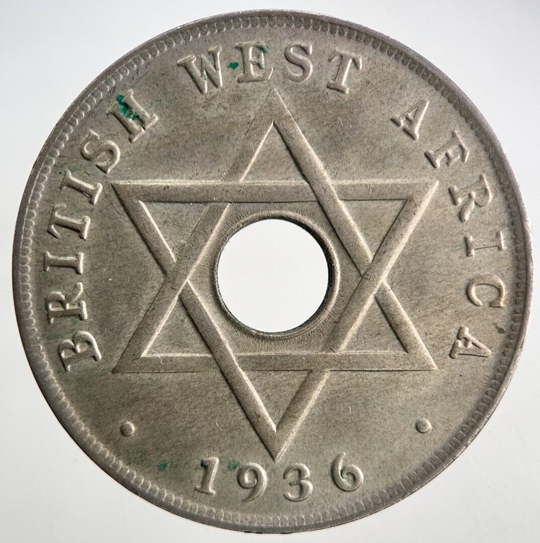 1936 British West Africa One Penny Coin | Very Fine Grade | a9503