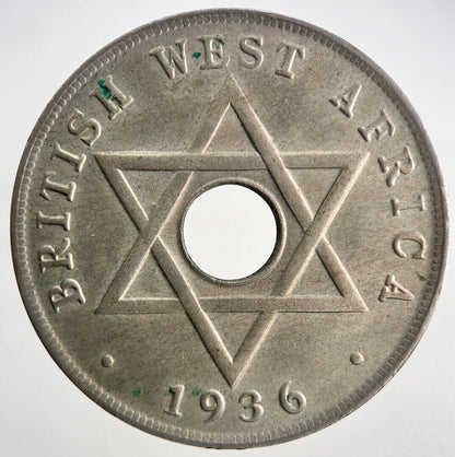 1936 British West Africa One Penny Coin | Very Fine Grade | a9503