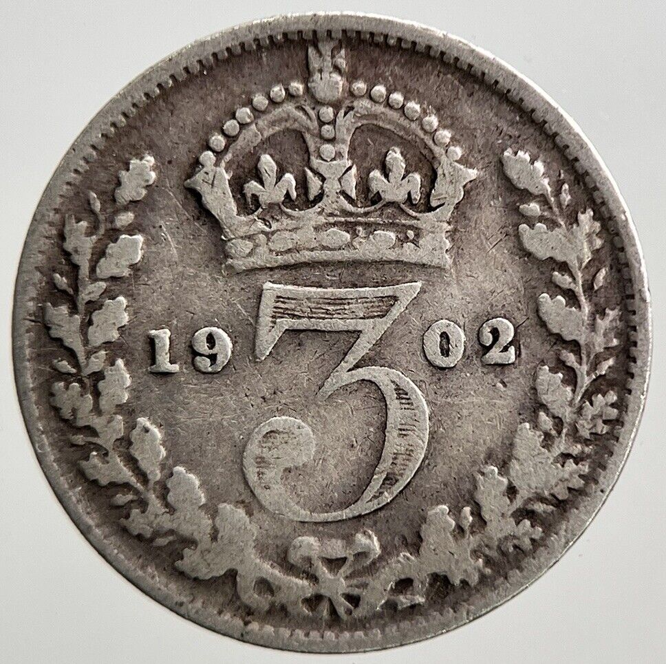 1902 Edward VII Threepence Silver Coin | Collectable Grade | a2773