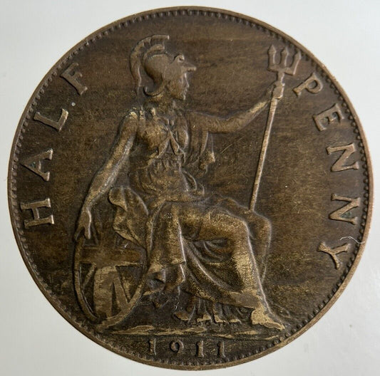 1911 George V Half-Penny Coin | Fine Collectable Grade