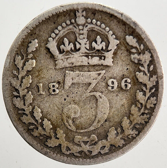 1896 Victoria Threepence Silver Coin | Collectable Grade | a5332