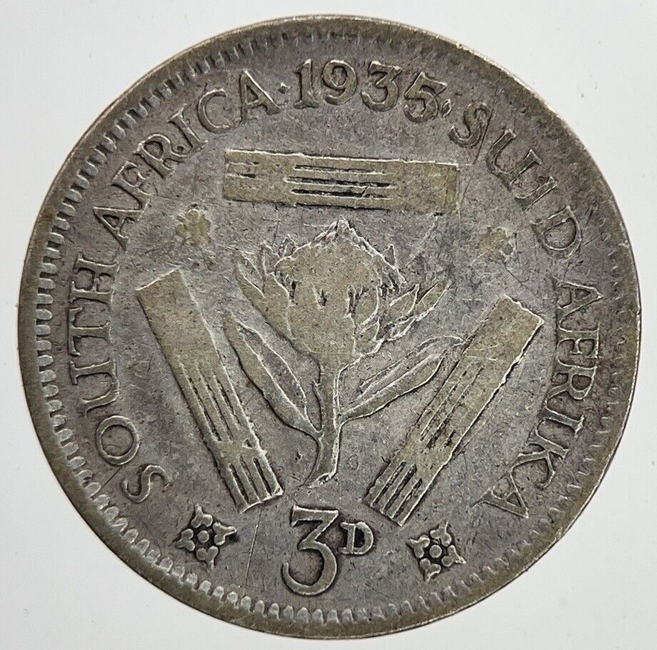 1935 South Africa Threepence Silver Coin | Collectable Grade | a6983
