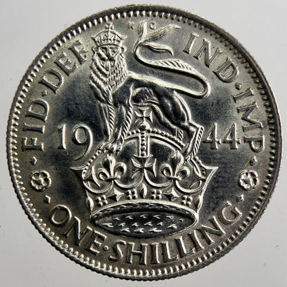 1944 George VI British Shilling Silver Coin | Very High Grade | a7363