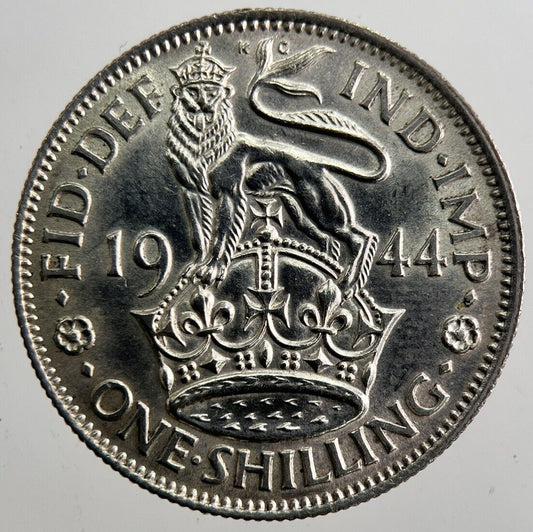 1944 George VI British Shilling Silver Coin | Very High Grade | a7363