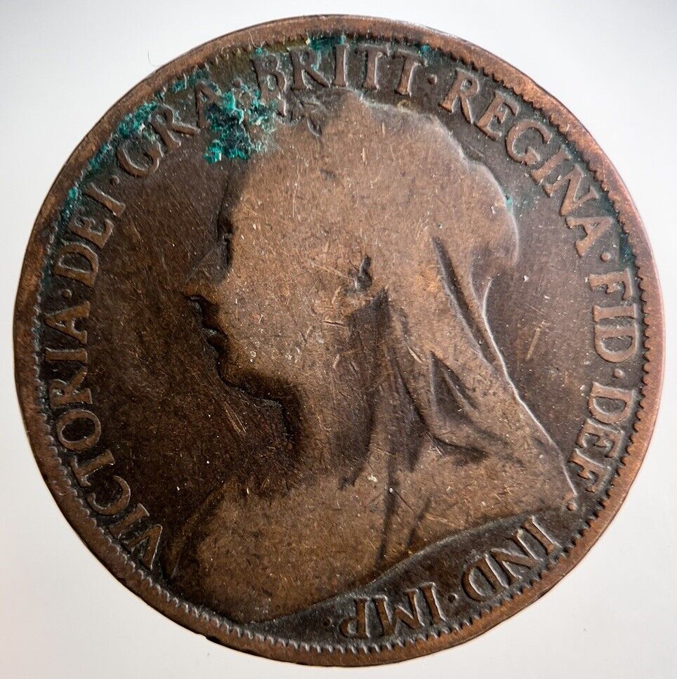 1899 Victoria One Penny Coin | Fair Grade