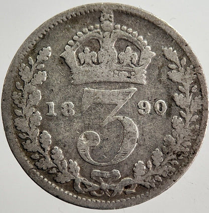1890 Victoria Threepence Silver Coin | Collectable Grade | a8678