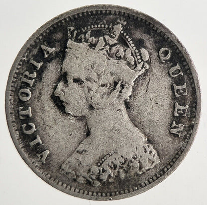 1897 Victoria Hong Kong 10 Cents Silver Coin | Fine Collectable Grade | a9598