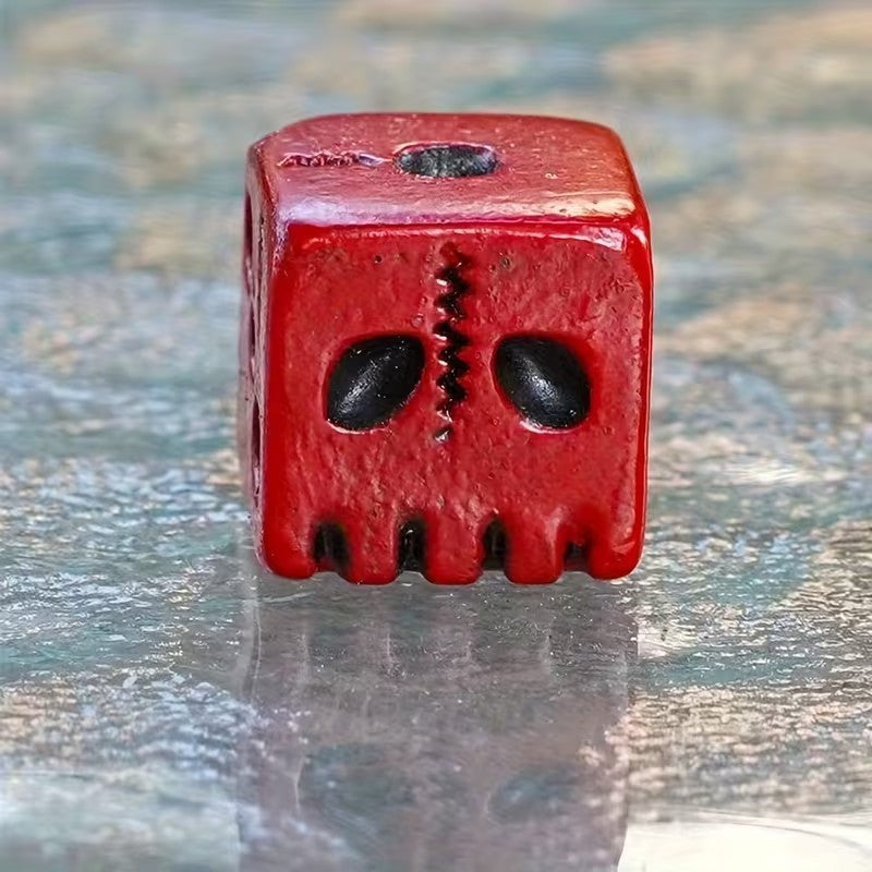 x5 Skull Gothic Red Dice Set Dungeons and Dragons RPG Role Playing Board Game
