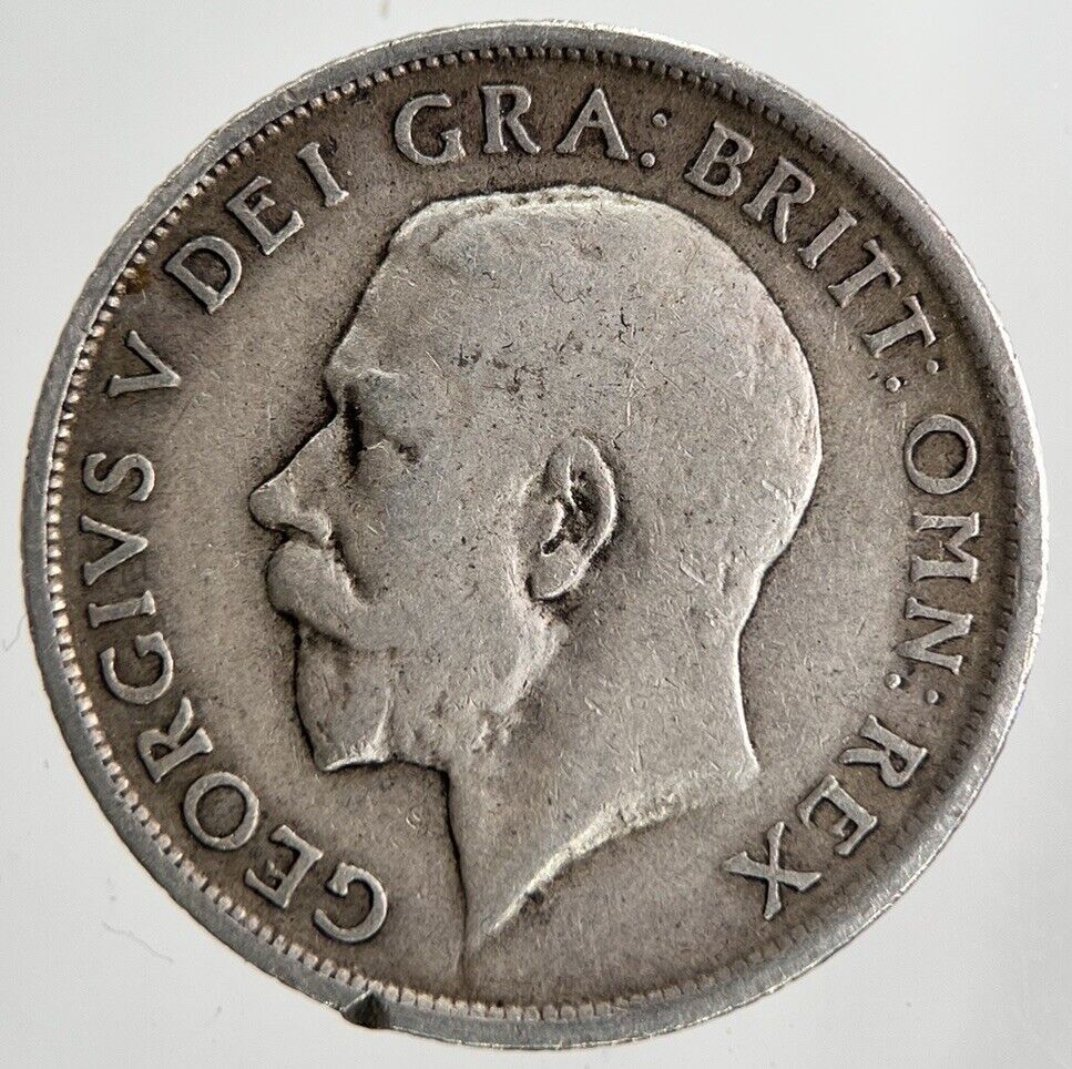 1914 George V Shilling British Silver Coin | Fine Collectable Grade | a6846