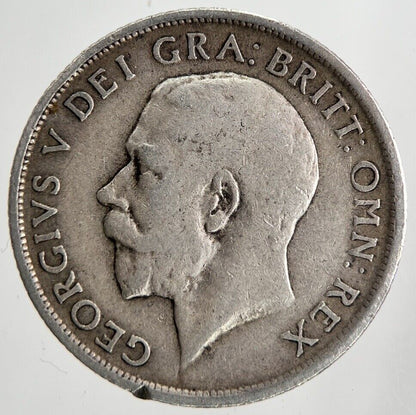 1914 George V Shilling British Silver Coin | Fine Collectable Grade | a6846