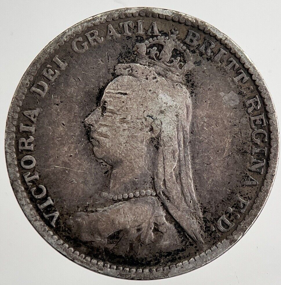 1887 Victoria Threepence Silver Coin | Fine Collectable Grade | a8504