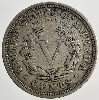 1907 US USA Barber 5 V Cents Coin | Fine Collectable Grade | a9517
