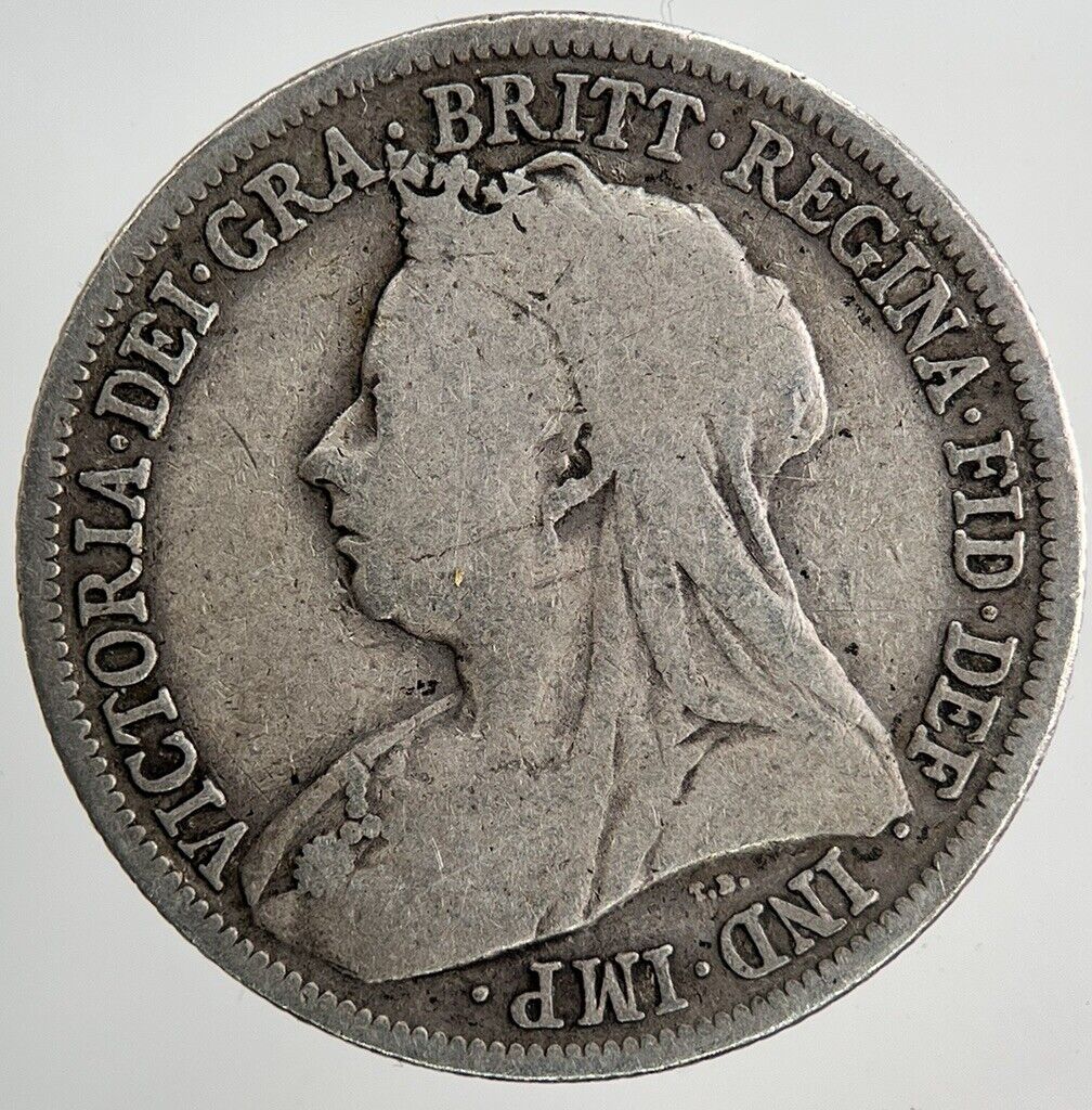 1900 Victoria Shilling Silver Coin | Fine Collectable Grade | a6764