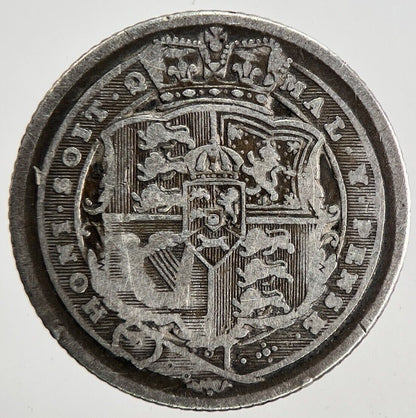 1816 George III 3rd Sixpence Silver Coin | Fine Collectable Grade | a6811