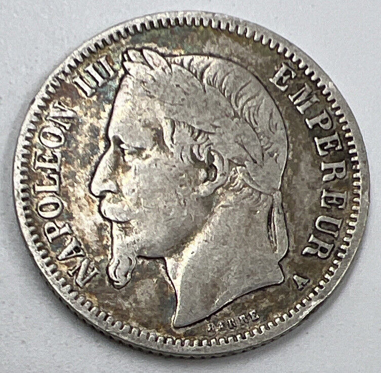 1868 France 1 One Franc | French Silver Coin | Fair Grade | a560