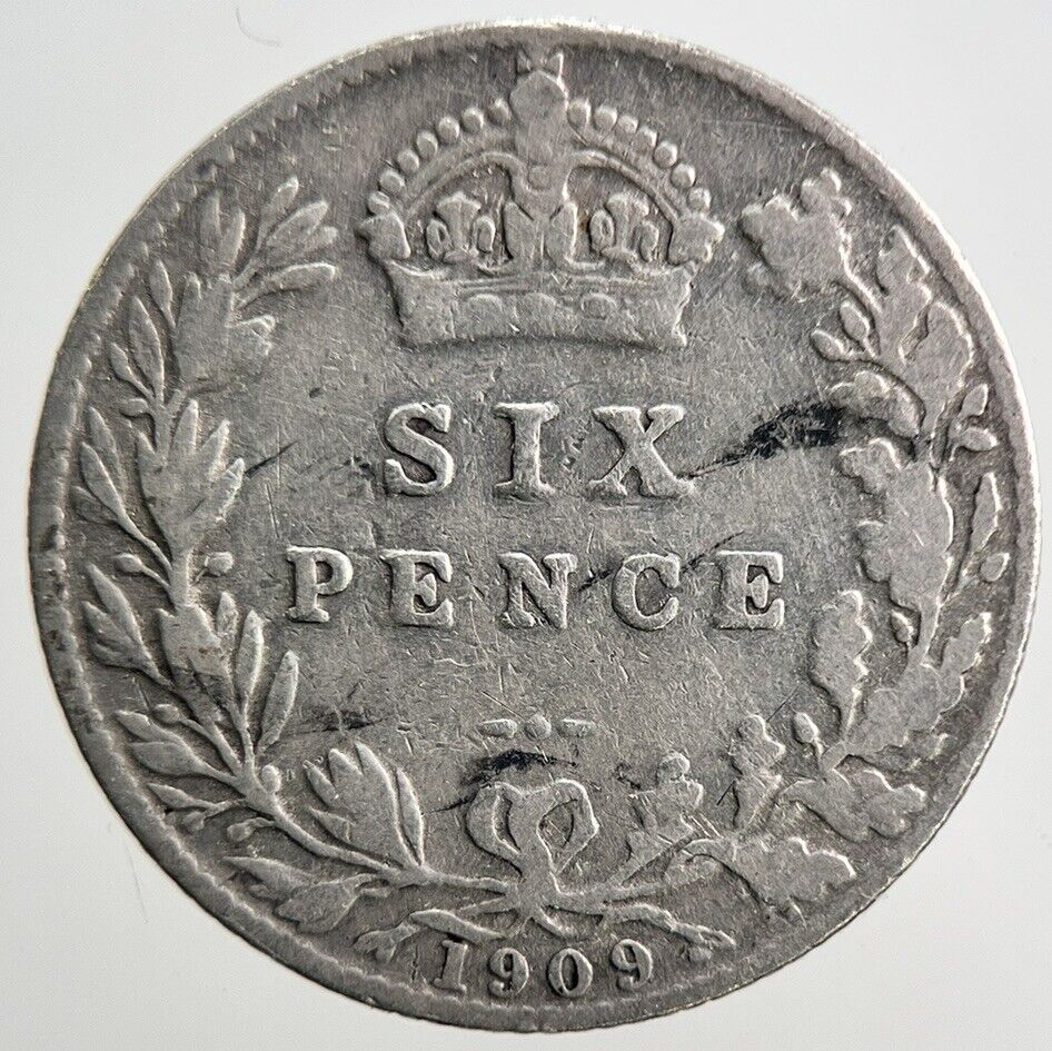 1909 Edward VII Sixpence Silver Coin | Collectable Grade | a3675