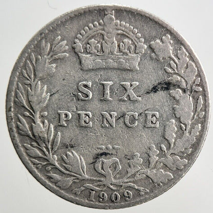 1909 Edward VII Sixpence Silver Coin | Collectable Grade | a3675