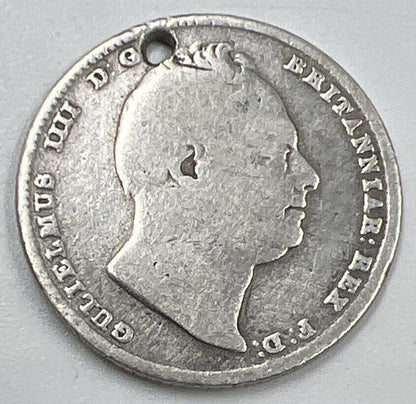 1834 William IV Sixpence | British Silver Coin | Worn Grade