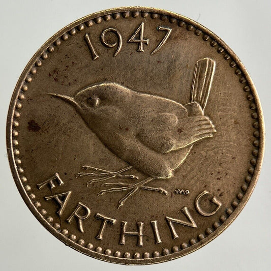 1947 George VI Wren Farthing Coin | Very High Grade