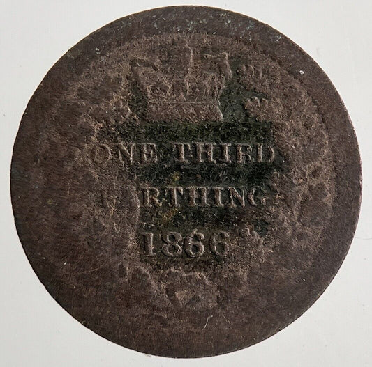 1866 Victoria 1/3 One Third Farthing Coin | Collectable Grade | a9073
