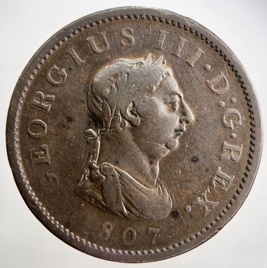 1807 George 3rd III Penny Coin | Collectable Grade