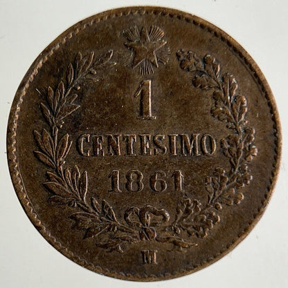 1861 Italy 1 Centesimo Coin | Very High Grade