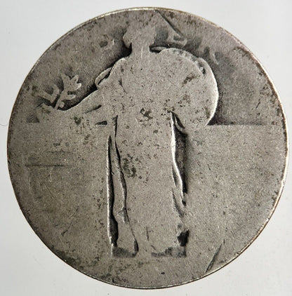 US USA Standing Liberty Quarter Silver Coin | Fair Grade