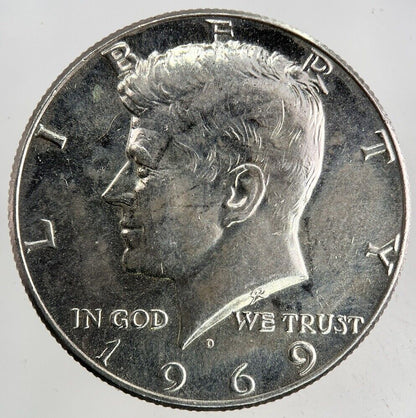 1969-D US USA Kennedy Half Dollar Silver Coin | Very High Grade