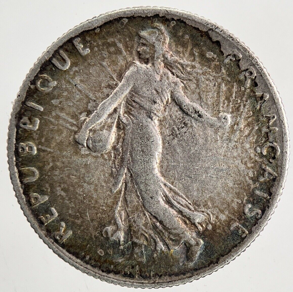 1916 France 50 Centimes Cents Silver Coin | Fine Collectable Grade | a9483
