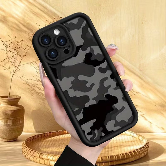 iPhone 16 Pro Max TPU Grey Camo Effect Bumper Case Protector Premium UK Stock