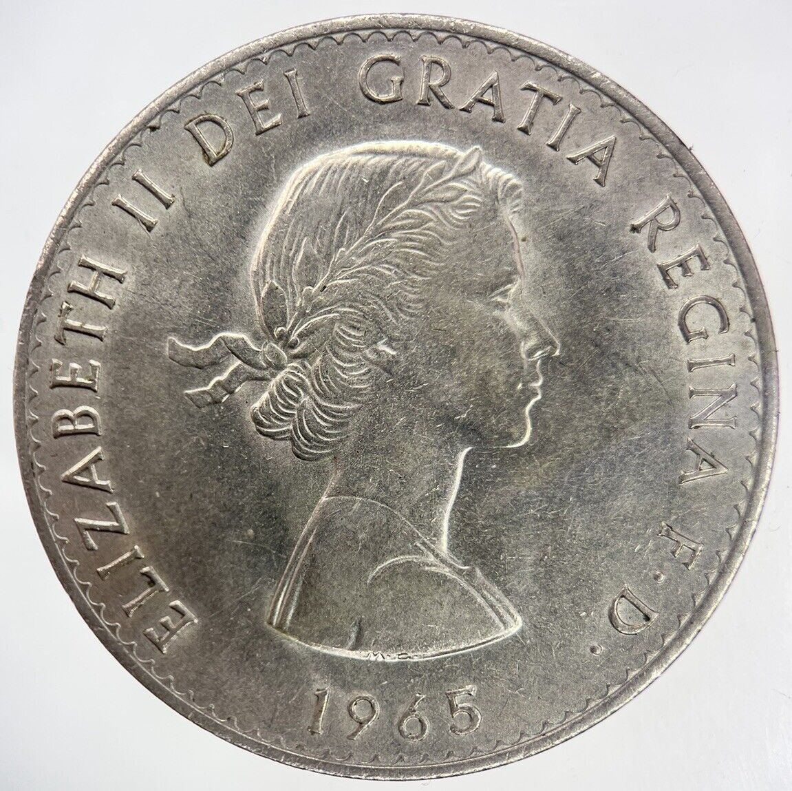 1965 Elizabeth II 2nd Churchill Crown British Coin | Very High Grade | a4098