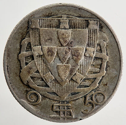 1943 Portugal 2.5 2-1/2 Escudos Silver Coin | Fine Collectable Grade | a9479