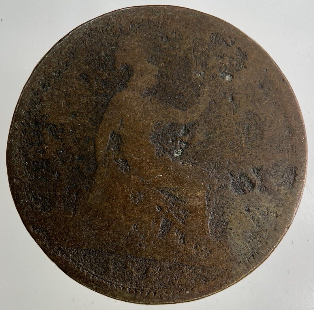 British Victoria One Penny Coin | Worn Grade