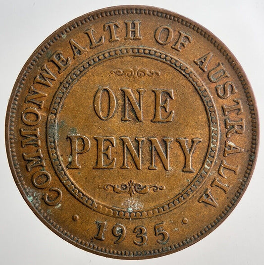 1935 Australia One Penny Coin | Fine Collectable Grade | a6399