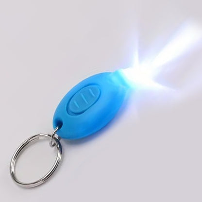 Mini Blue LED Torch Flash - Light Lightweight Keyring Premium Keychain Gift UK