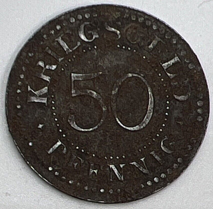 1917 WW1 50 Pfennig Coin Emergency Money | Germany Coin Collectable Grade