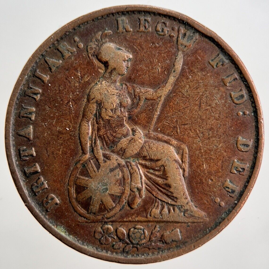 1853 Victoria Half-Penny Coin | Fine Collectable Grade