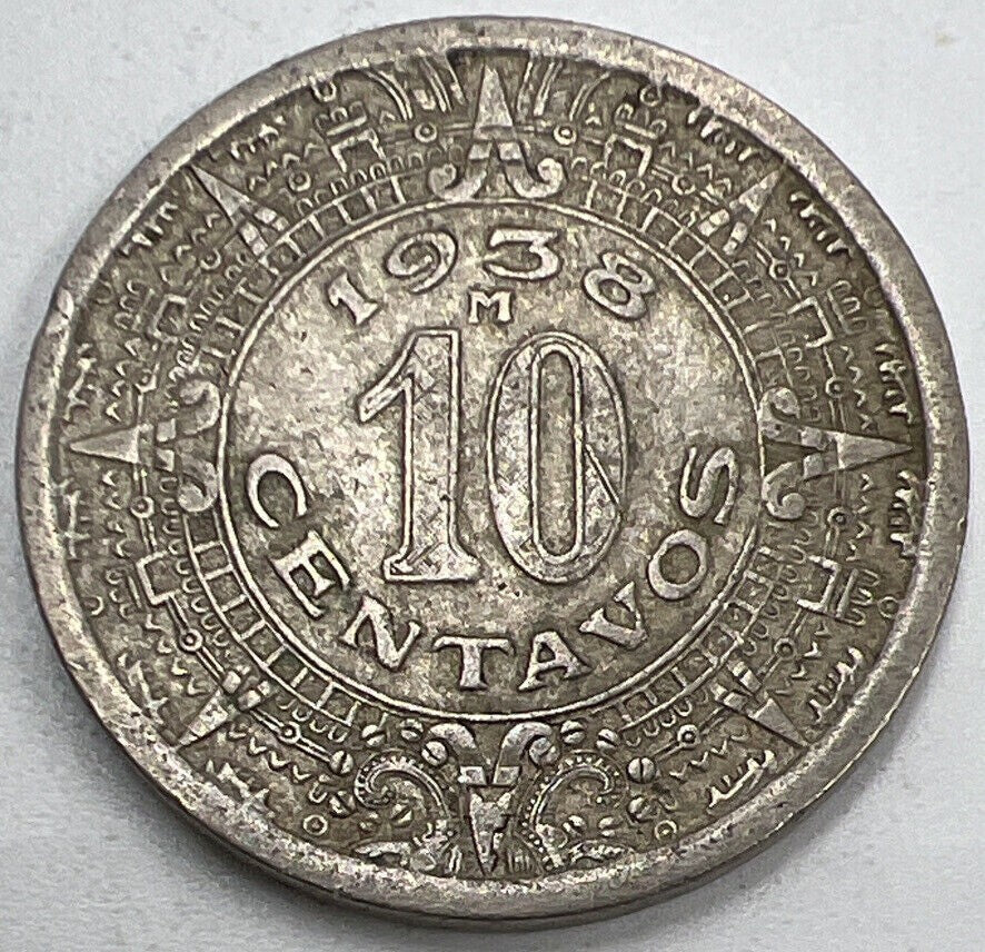 1938 - M 10 Centavos Mexico Coin | Fine Collectable Grade